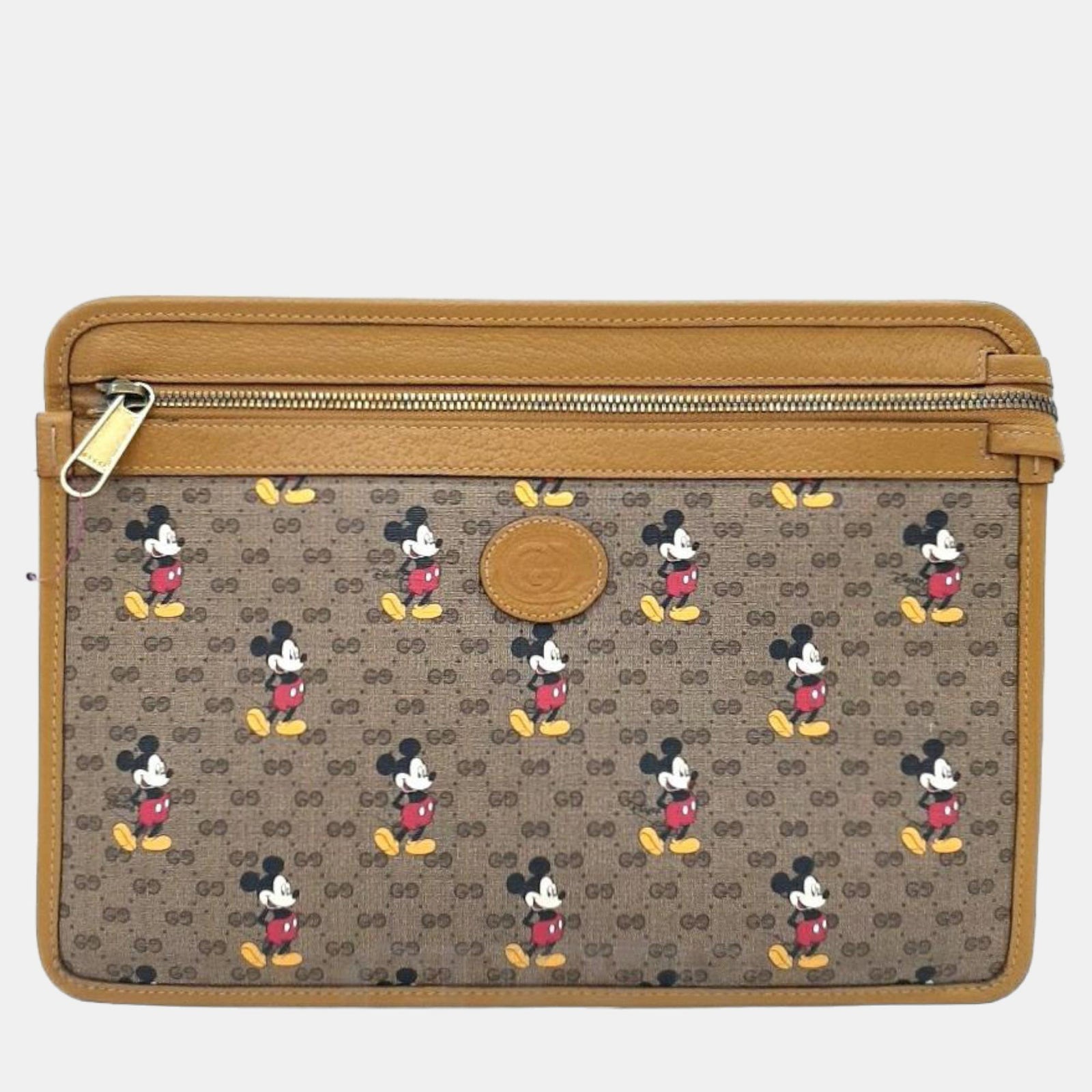 Gucci Brown GG Canvas Disney Clutch Bag