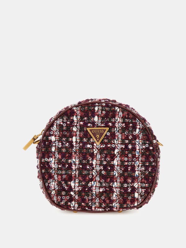 Guess Mini-Umhängetasche „Giully“ aus Tweed