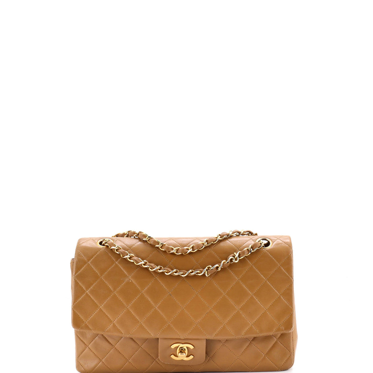 Chanel CHANEL Vintage CC Chain Flap Bag Quilted Lambskin Large