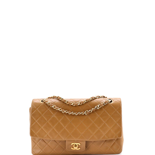 CHANEL Vintage CC Chain Flap Bag Quilted Lambskin Large