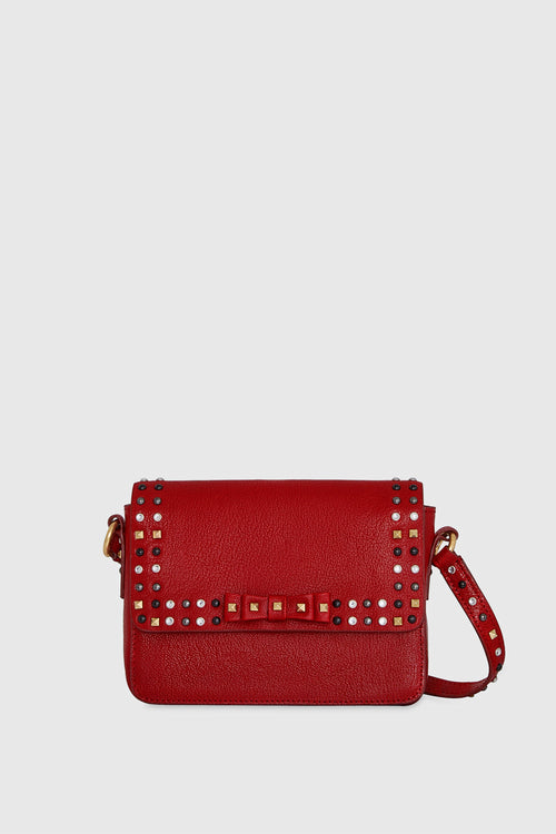 Bowie Studded Crossbody Bag In Siren