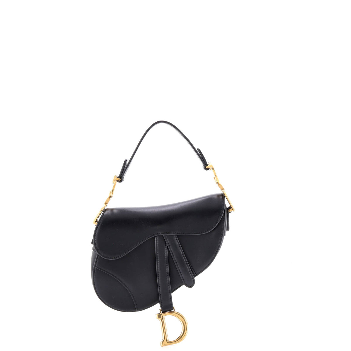 Christian Dior Saddle Handbag Leather Mini