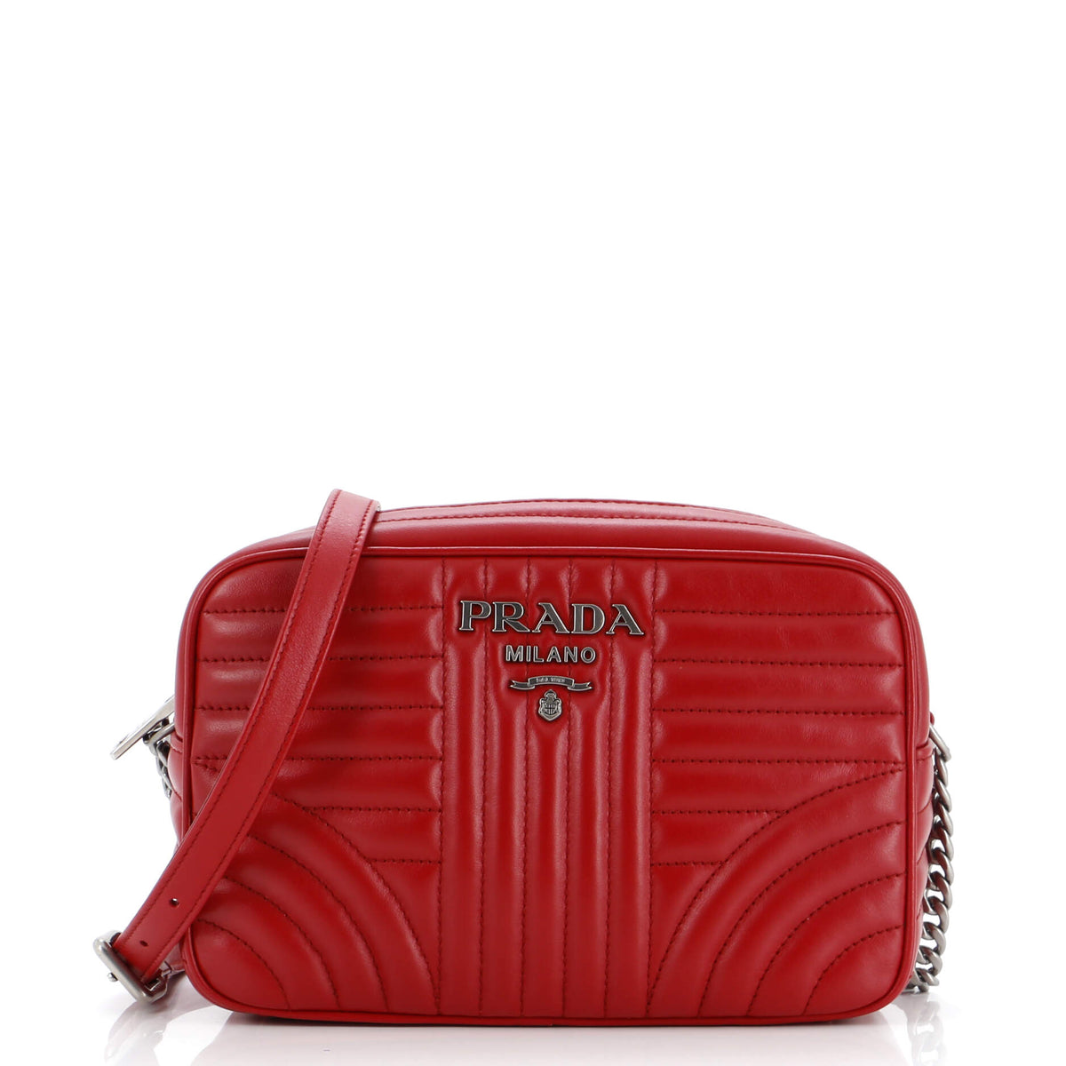 Prada PRADA Camera Bag Diagramme Quilted Leather Small