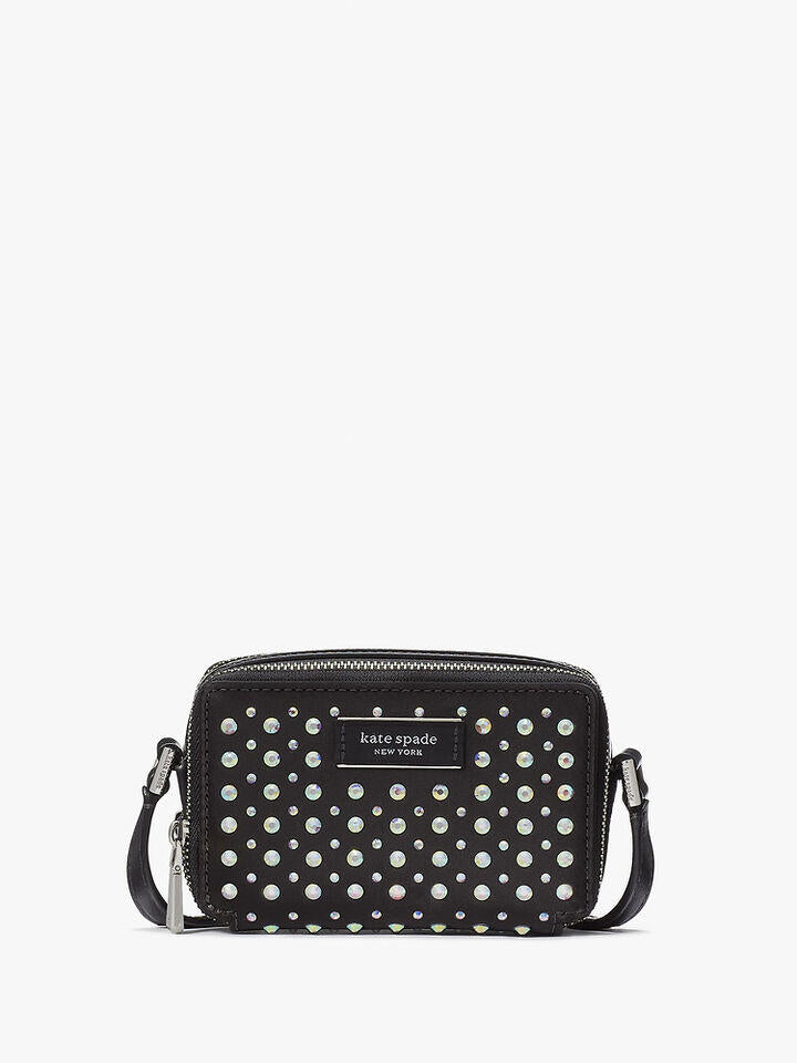 Kate Spade Au Double-zip Embellished Micro Crossbody