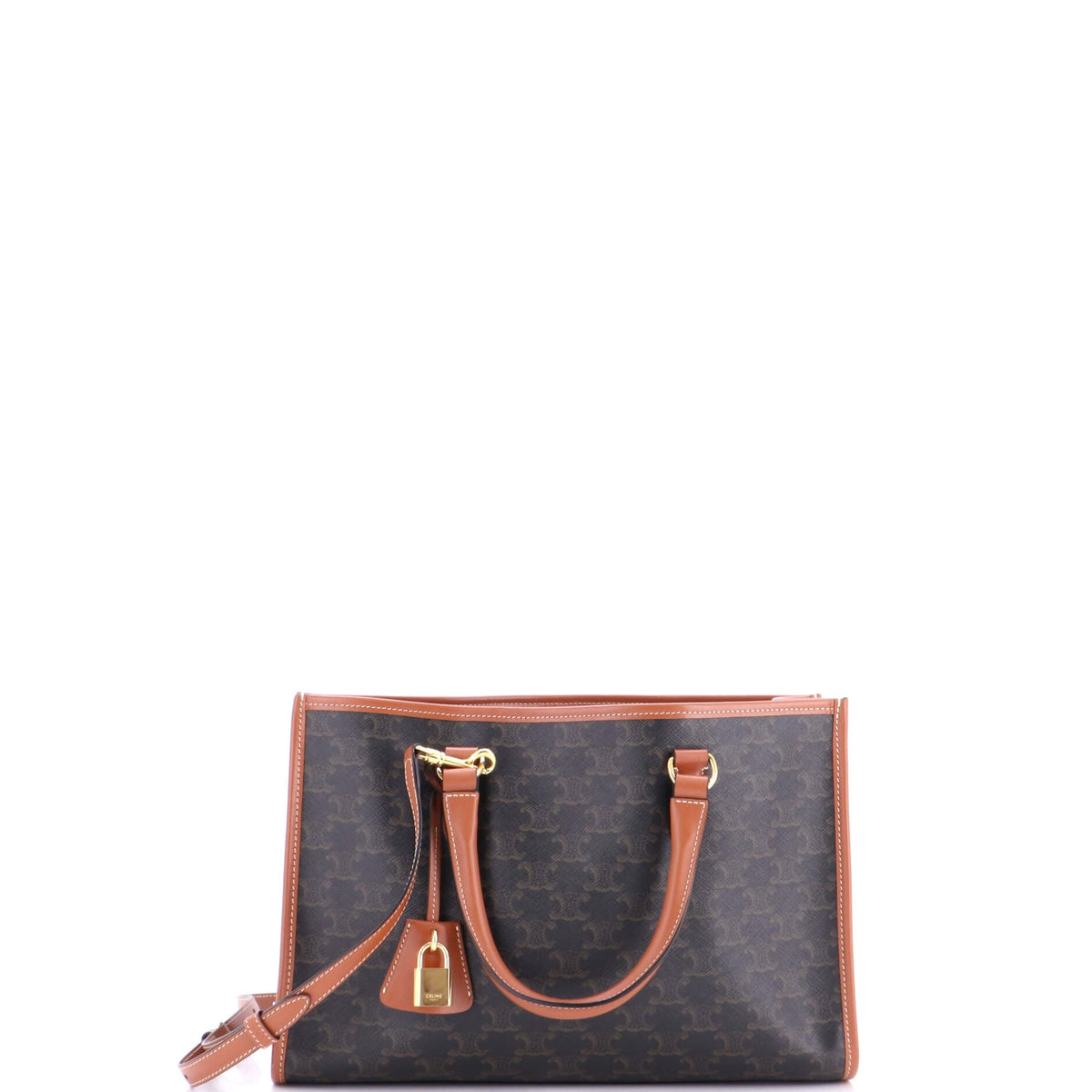 Celine CELINE Horizontal Cabas Tote Triomphe Coated Canvas Mini