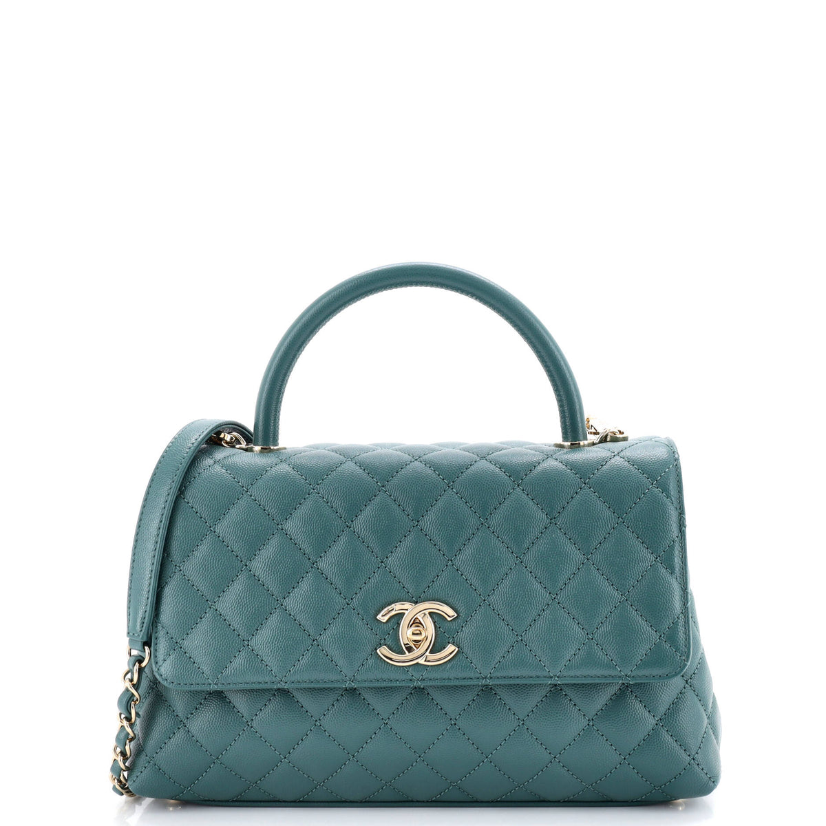 Chanel CHANEL Coco Top Handle Bag Quilted Caviar Small