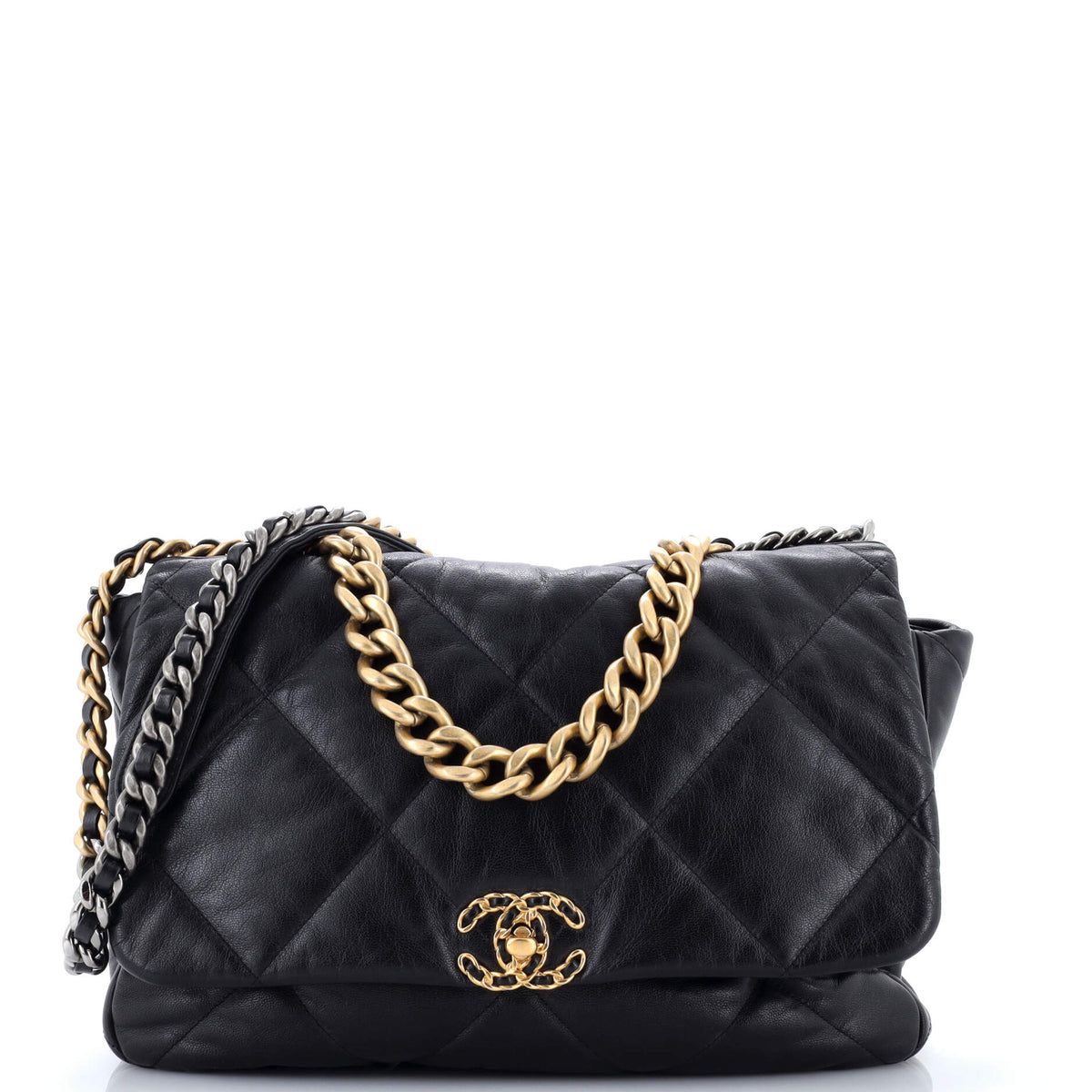 Chanel CHANEL 19 Flap Bag Quilted Leather Maxi