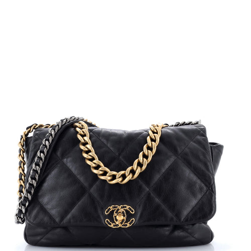 CHANEL 19 Flap Bag Quilted Leather Maxi