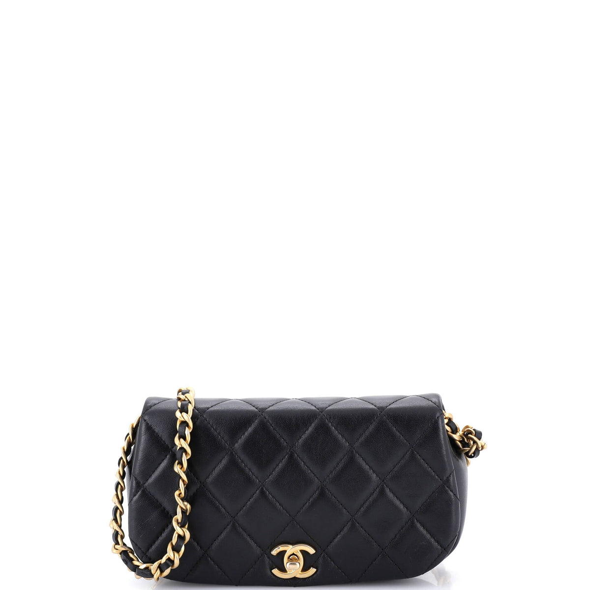 Chanel CHANEL Coco Mail Clutch with Chain Quilted Calfskin