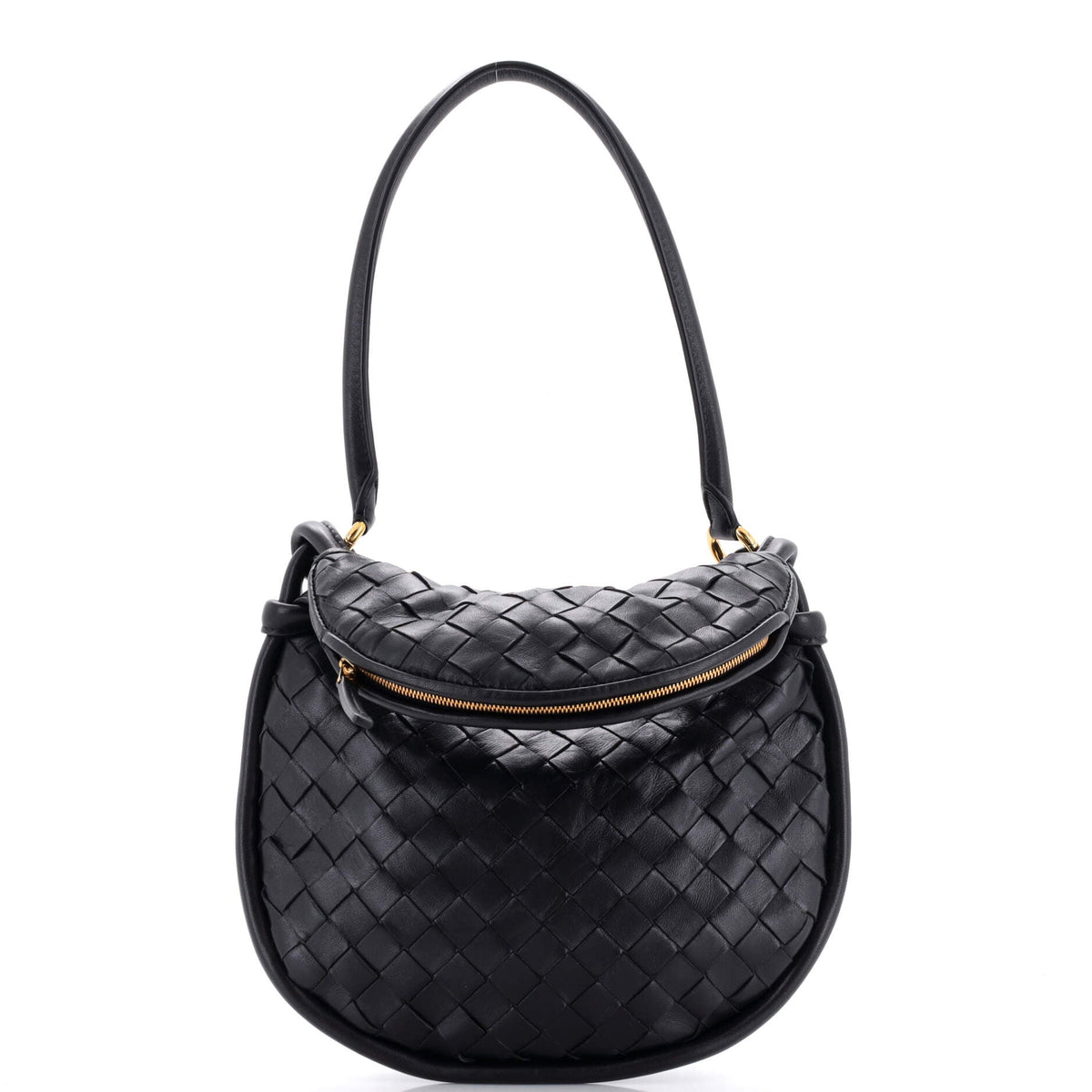 Bottega Veneta Gemelli Shoulder Bag Intrecciato Leather Small
