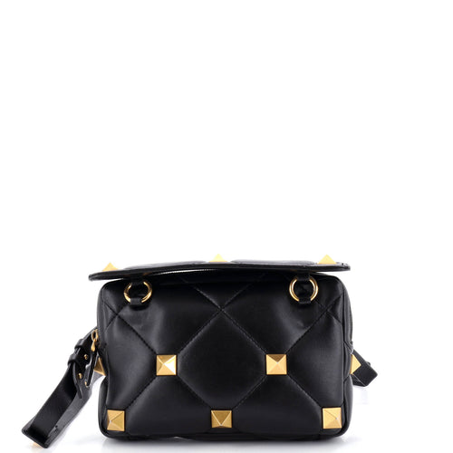 VALENTINO GARAVANI Roman Stud Crossbody Bag Quilted Leather Small