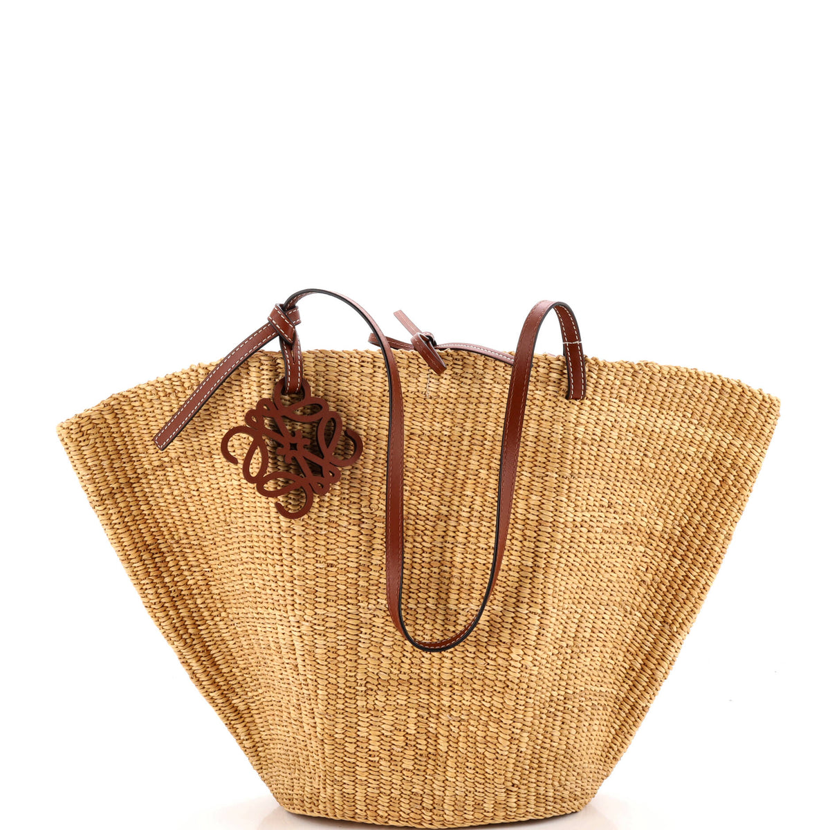 Loewe LOEWE Shell Basket Bag Woven Raffia Medium