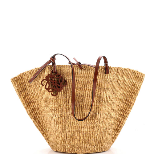 LOEWE Shell Basket Bag Woven Raffia Medium