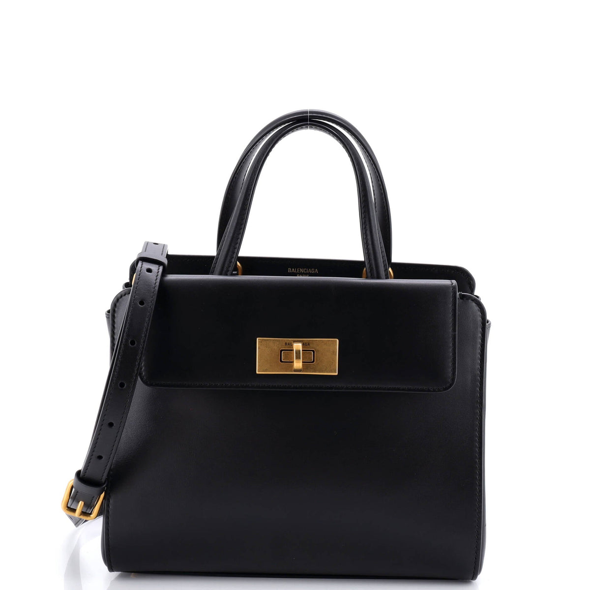 Balenciaga Money Top Handle Tote Bag Leather Small