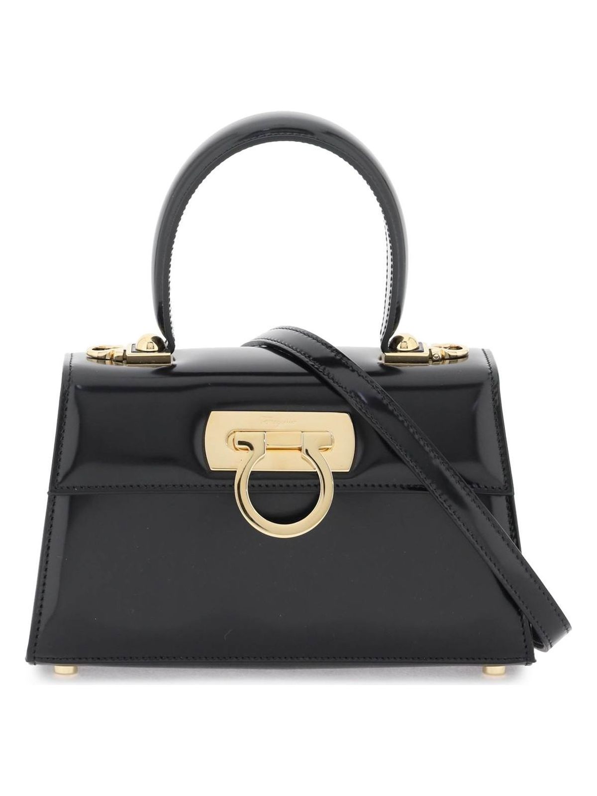 Ferragamo Women's Iconic Top Handbag in Nero | 2129580759117