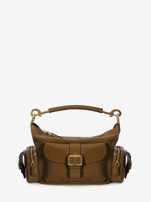Women's Leather Camera Bag in Kaki | Size UNI | CHC24AS533N8320V