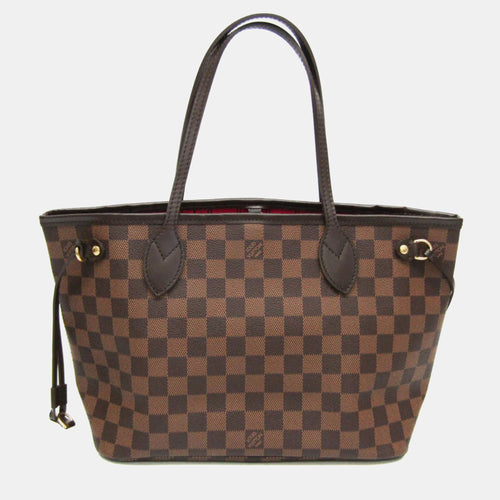 Brown Damier Ebene Canvas Neverfull PM Tote Bag