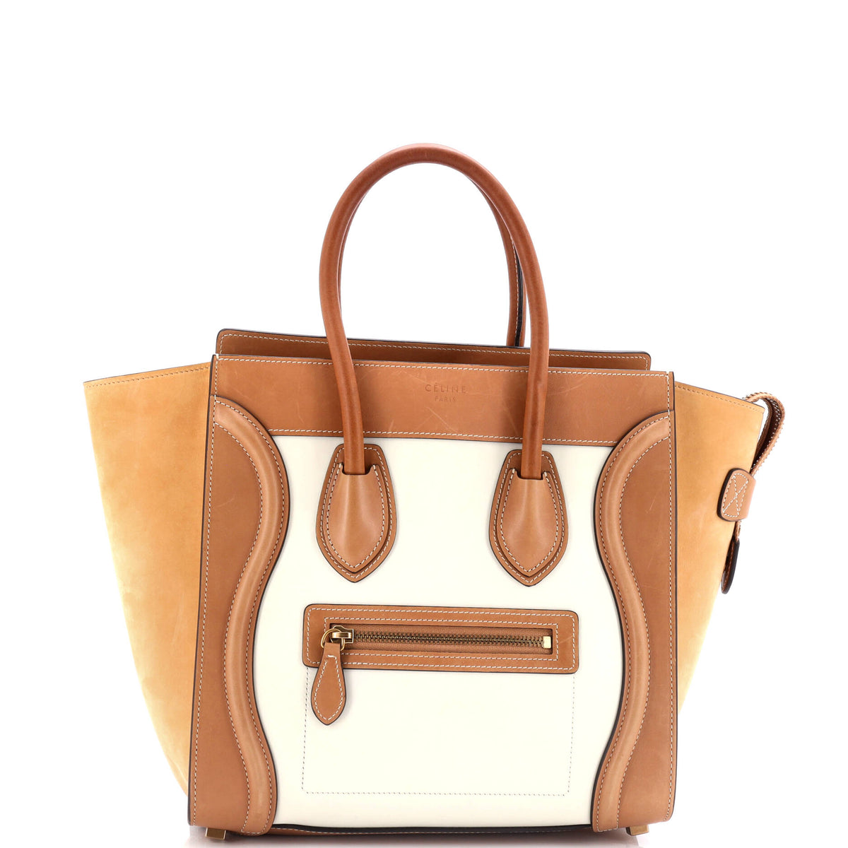 Celine CELINE Tricolor Luggage Bag Leather Micro