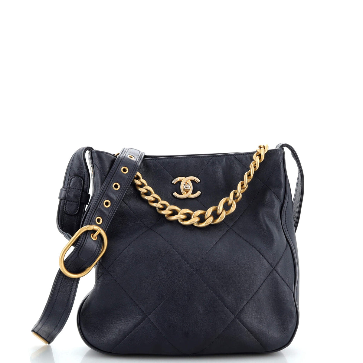 Chanel CHANEL Easy Mood Hobo Quilted Calfskin