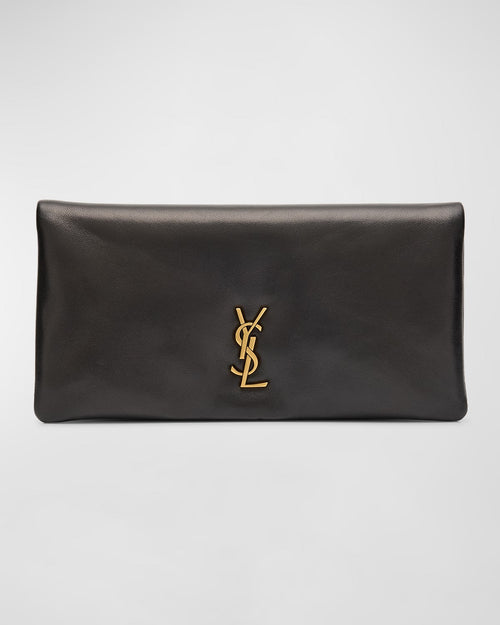 Calypso YSL Pouch Clutch Bag in Lambskin Leather