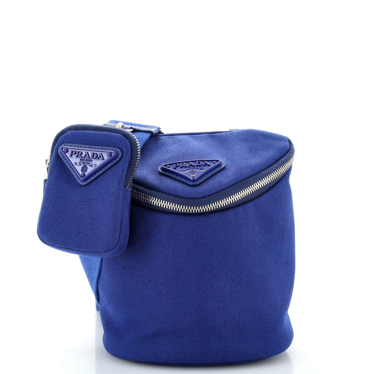 Prada PRADA Zipped Triangle Crossbody Bag Canvas