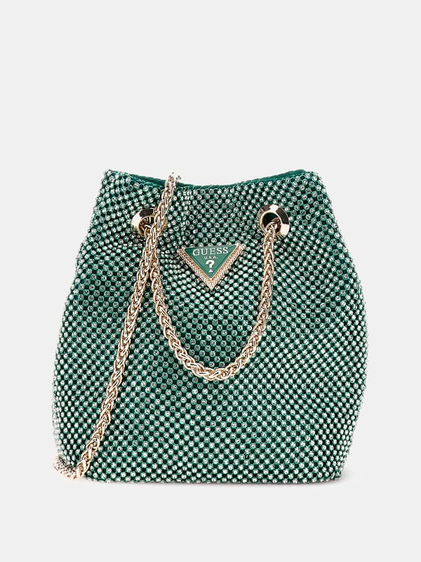 Guess Zalina Rhinestone Mini Bucket Bag