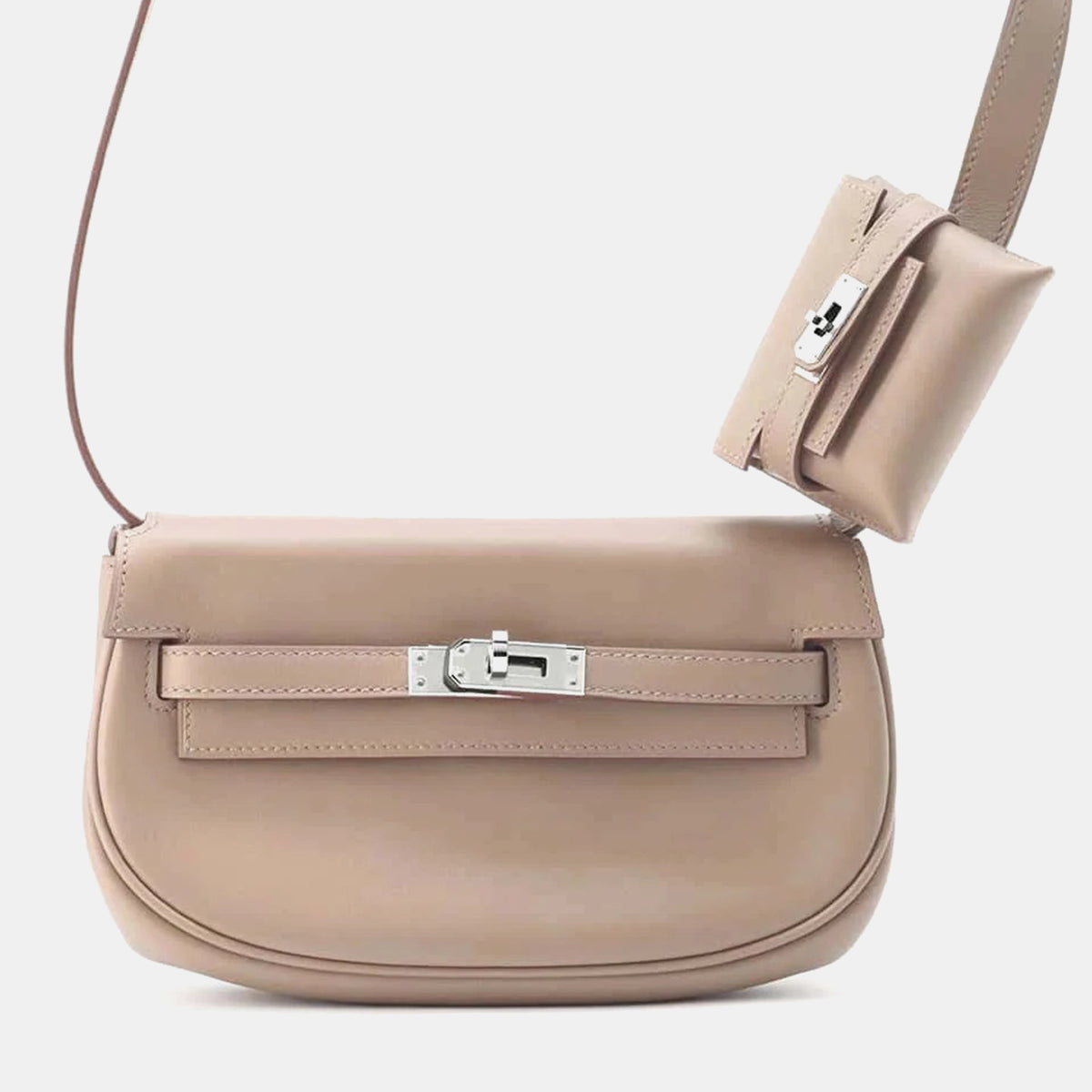Hermès Etoupe Swift Kelly Moove Shoulder Bag