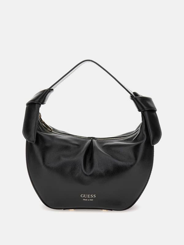 Guess Jolie Genuine Leather Mini Crescent Bag