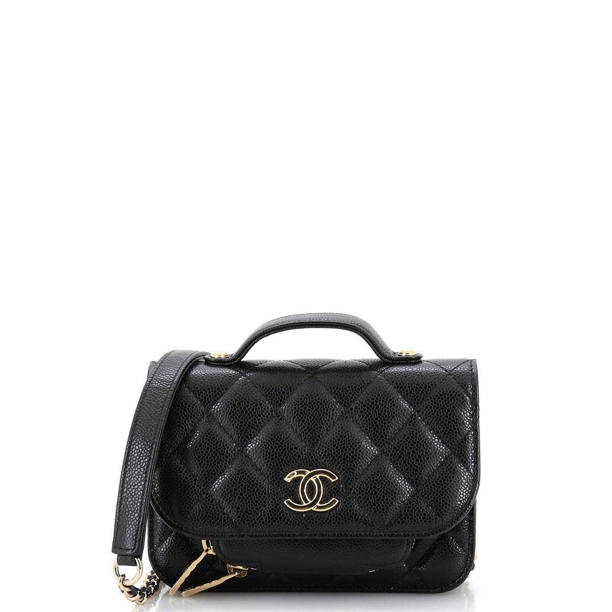 Chanel CHANEL Business Affinity Flap Bag Quilted Caviar Mini