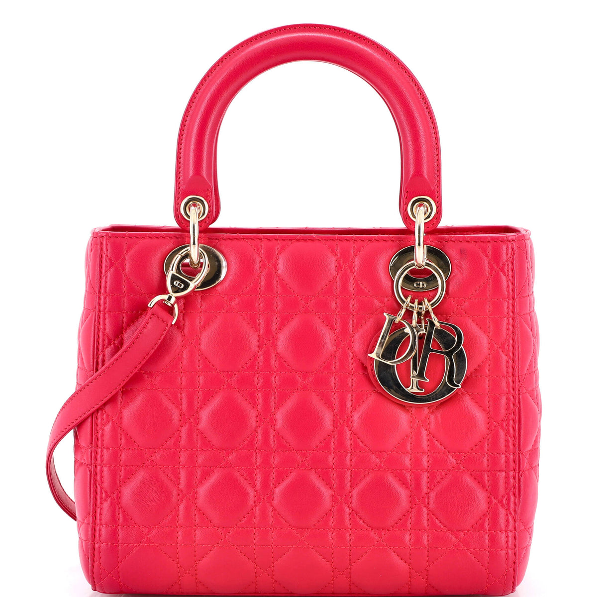 Christian Dior Lady Dior Bag Cannage Quilt Lambskin Medium