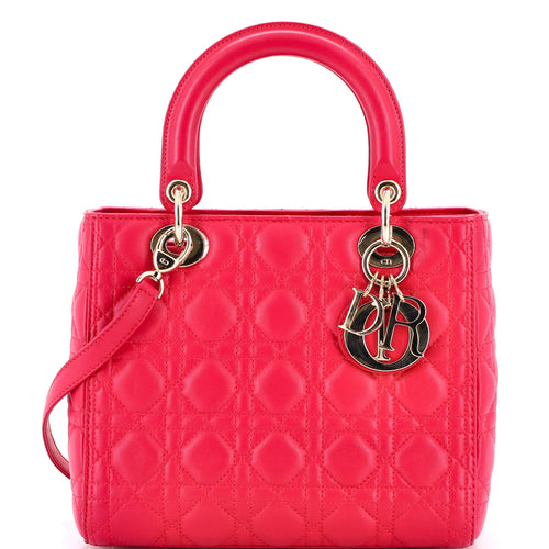 Lady Dior Bag Cannage Quilt Lambskin Medium