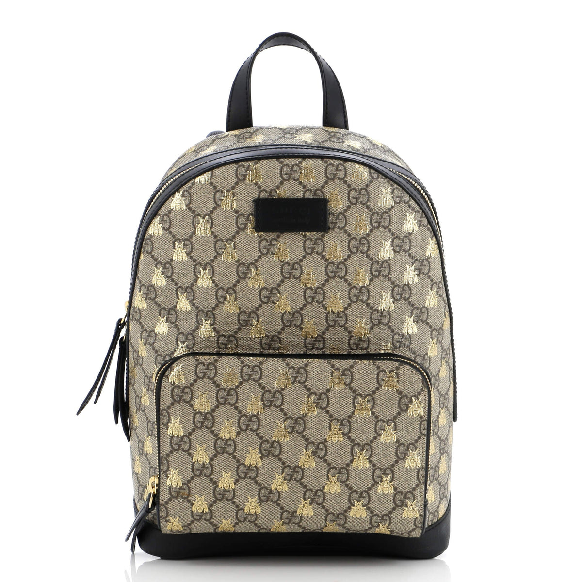 Gucci GUCCI Zip Pocket Backpack Printed GG Coated Canvas Small