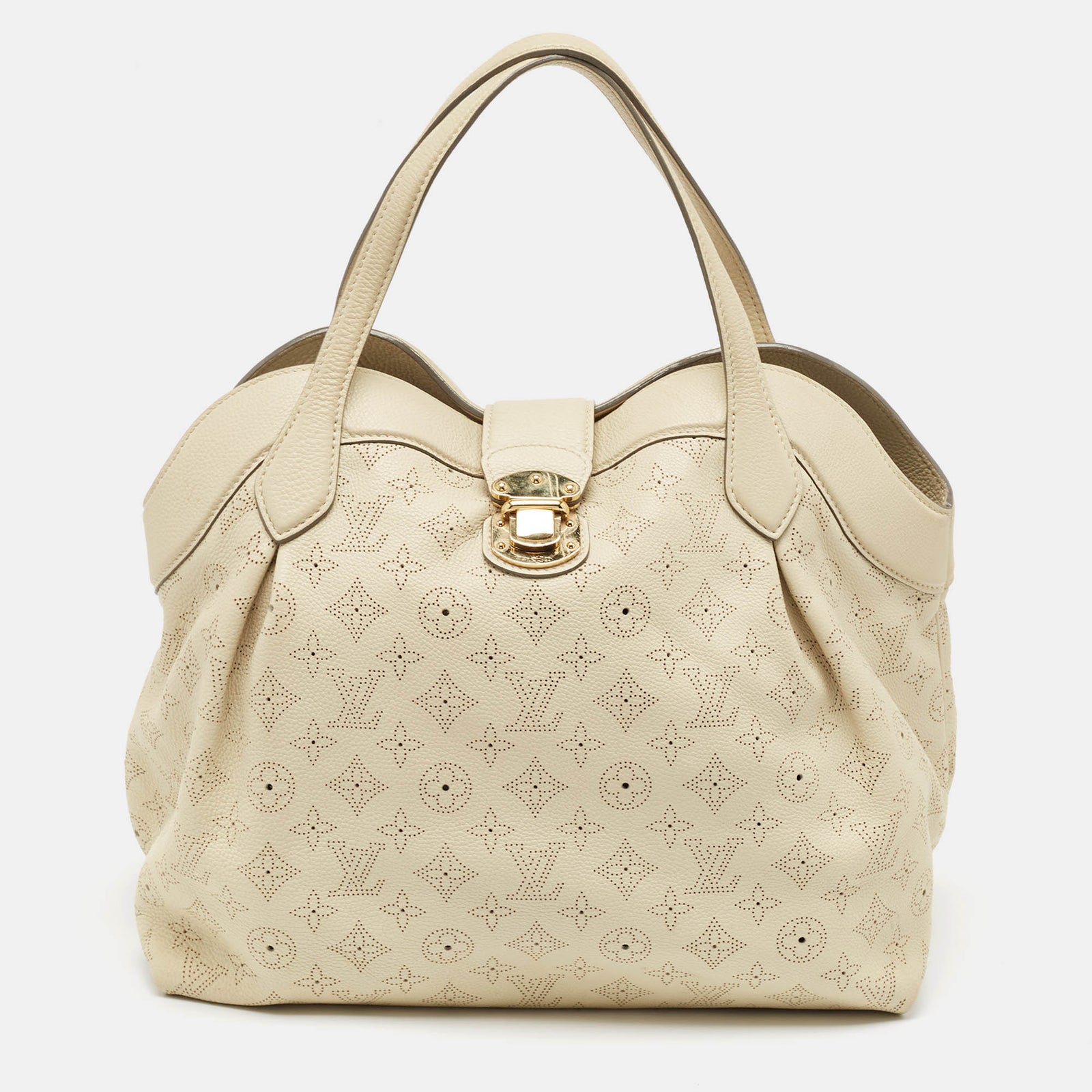 Louis Vuitton Sac Cirrus MM en cuir Mahina avec monogramme Lin