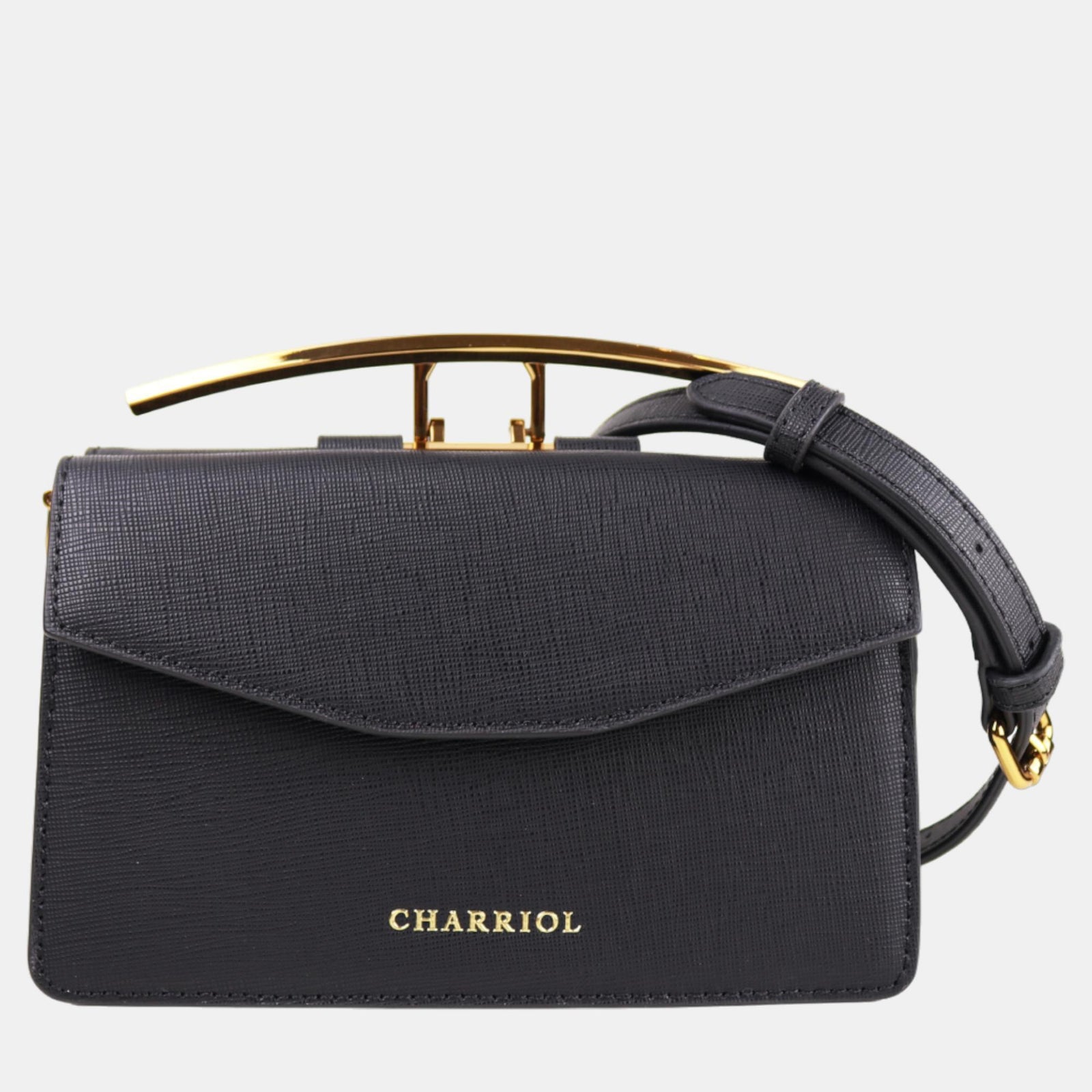 Charriol Black Leather Cassis Crossbody