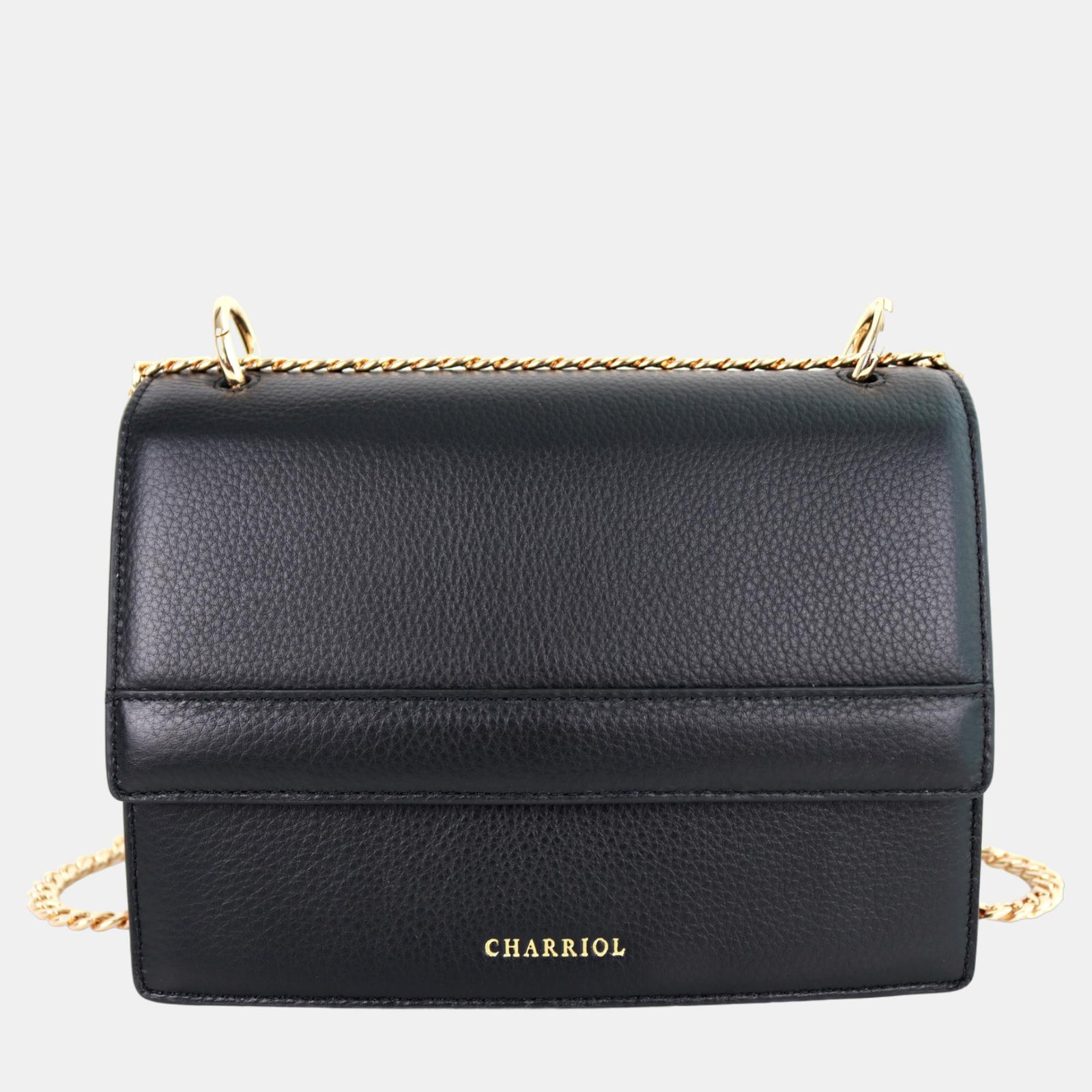 Charriol Black Leather Forever Handbag