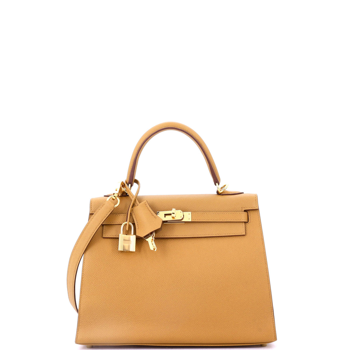 Herm?s Kelly Handbag Sesame Epsom with Gold Hardware 25