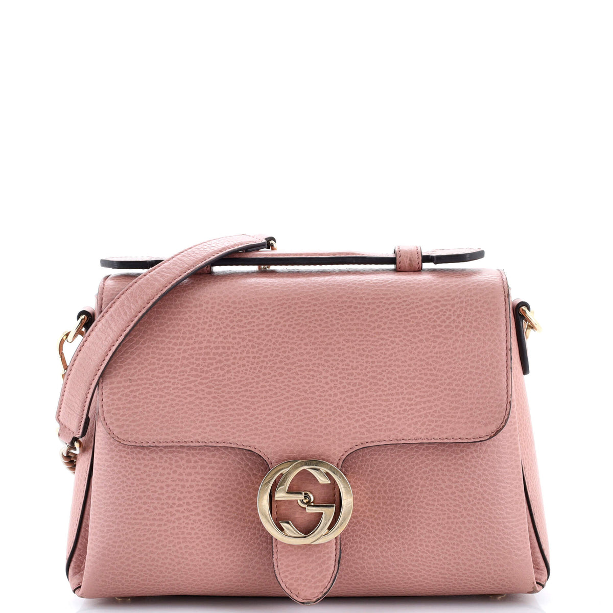 Gucci GUCCI Interlocking Top Handle Bag Leather Medium