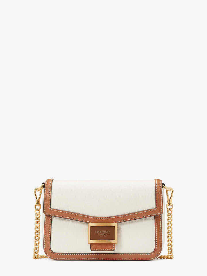 Kate Spade Au Katy Colorblocked Textured Leather Flap Chain Crossbody