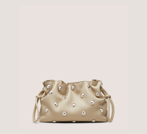 Mia Mini Stud Bag, Oat Nappa Leather, Size: U No Dimension