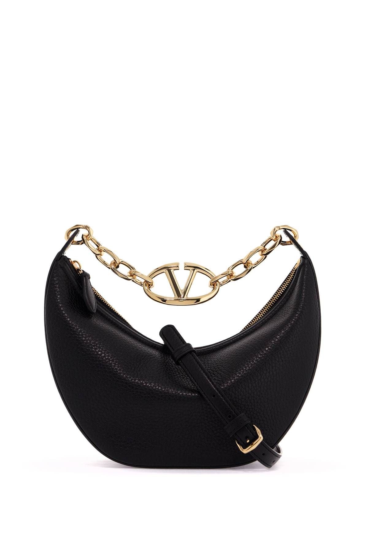 Valentino Small Vlogo Moon Hobo Bag