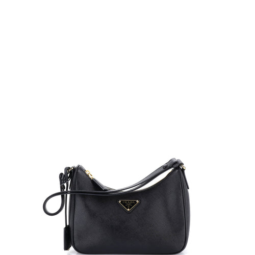 PRADA Re-Edition Hobo Saffiano Leather Mini