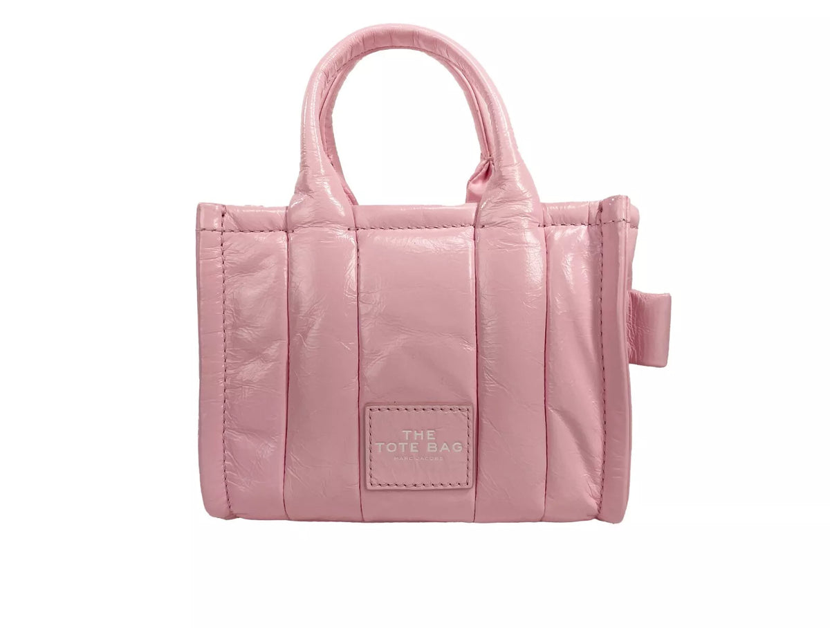 Marc Jacobs Marc Jacobs Babe Top Handle Patent Leather Crinkle Tote Bag - Pink