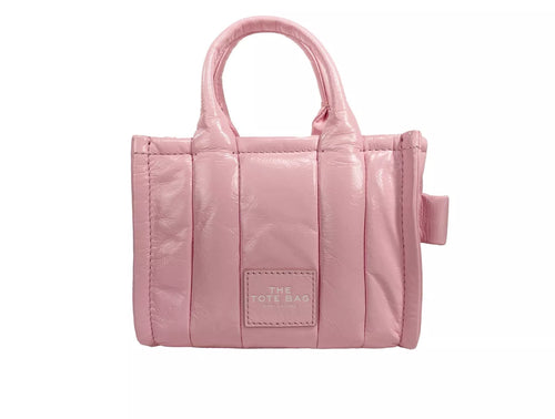 Marc Jacobs Babe Top Handle Patent Leather Crinkle Tote Bag - Pink