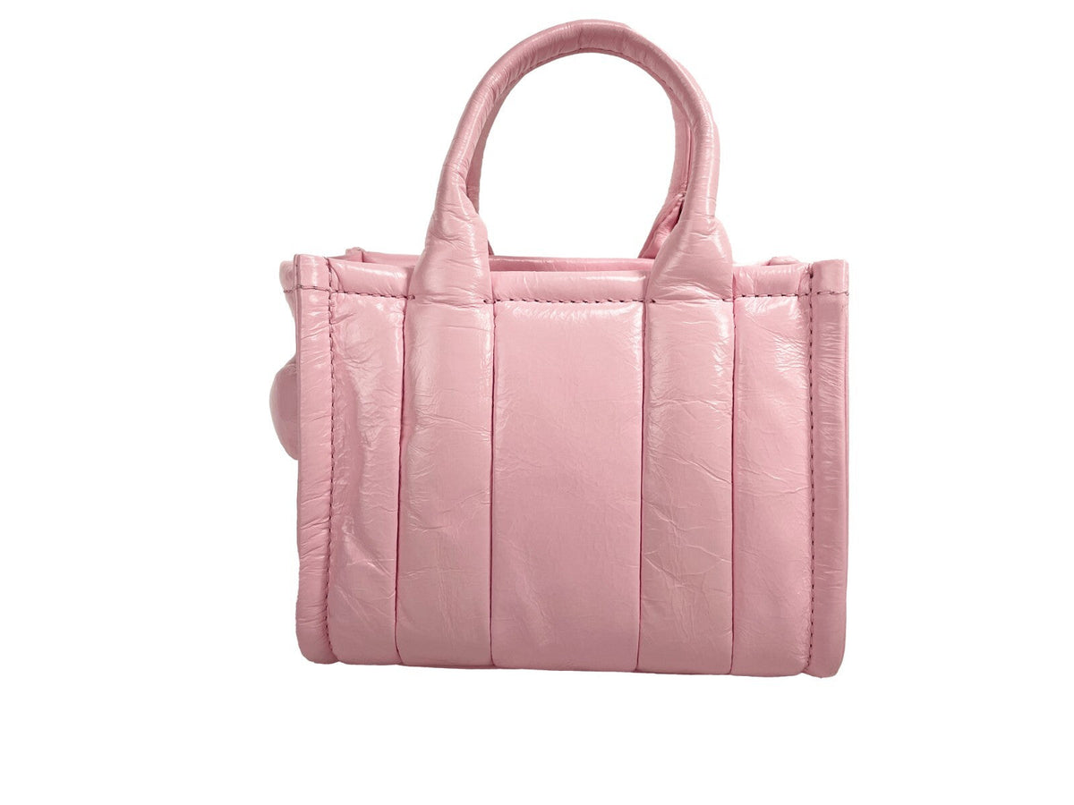 Marc Jacobs Marc Jacobs Babe Top Handle Patent Leather Crinkle Tote Bag - Pink