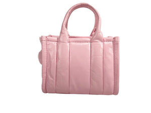 Marc Jacobs Babe Top Handle Patent Leather Crinkle Tote Bag - Pink