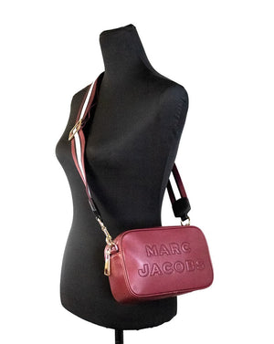 Marc Jacobs Nylon Crossbody Crossbody Embossed Logo Leather Crossbody Bag - Red