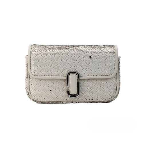 Marc Jacobs Shoulder Bag Sequined Leather - Cream