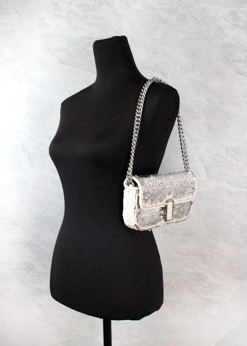 Marc Jacobs Marc Jacobs Shoulder Bag Sequined Leather - Cream