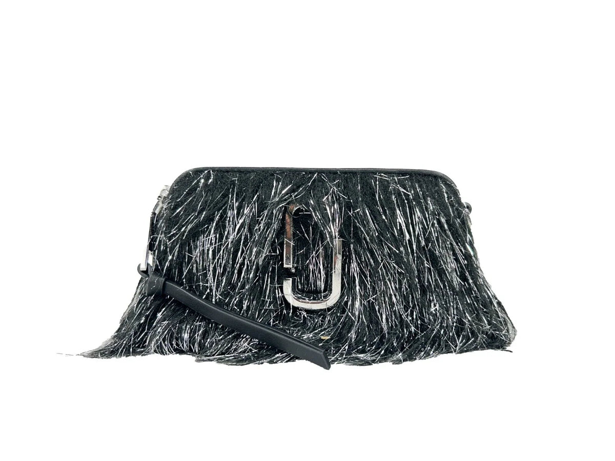 Marc Jacobs Marc Jacobs Nylon Crossbody Crossbody Crinkled Metallic Leather Crossbody Bag - Silver