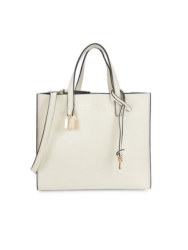 Marc Jacobs Marc Jacobs Crossbody Pebbled Leather Tote Bag - White